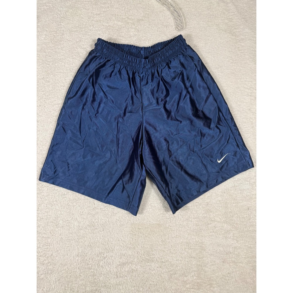 Nike Basketball Shorts Boys Medium 10-12 Navy Blue Excellent Mesh Athletic Gym
